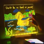 USB LED Acrylic Message Drawing Board with 7-Color Pen - Image 6