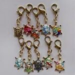 10-Piece Assorted Turtle Charm Keychain Set - Image 3