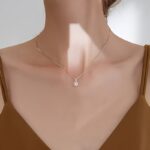 Round-Cut Crystal Solitaire Pendant Necklace