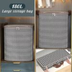 110L Houndstooth Foldable Clothing Storage Box - Image 6