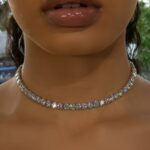 Sparkling Rhinestone Tennis Chain Necklace - Image 2