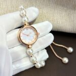 Women’s Rose Gold Pearl Bracelet Watch