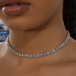 Sparkling Rhinestone Tennis Chain Necklace - Image 4