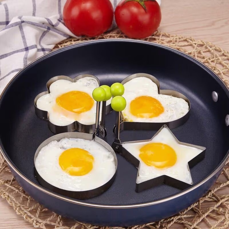 4-Piece Stainless Steel Egg Ring Mold Set