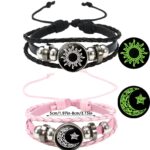 2-Pack Luminous Sun and Moon Braided Bracelets - Image 3