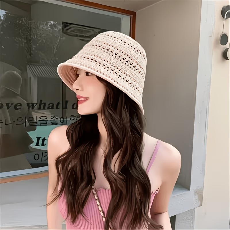 Women’s Hollow-Out Crochet Sun Hat