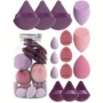 15-Piece Makeup Sponge Set – Triangle Puffs & Mini Makeup Sponges for Liquid, Cream & Powder Cosmetics - Image 9