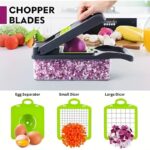 18-in-1 Multifunction Vegetable Chopper & Mandoline Slicer with Storage Container - Image 9