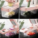 18-in-1 Multifunction Vegetable Chopper & Mandoline Slicer with Storage Container - Image 10