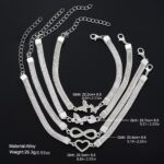 4pcs Elegant Infinity Love Foot Chain – Women's Fashionable Butterfly Multi-Stacking Anklet Set - Image 5