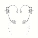Butterfly Tassel Ear Cuff Clip Earrings – No Piercing Rhinestone Ear Wrap - Image 5