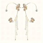 Butterfly Tassel Ear Cuff Clip Earrings – No Piercing Rhinestone Ear Wrap - Image 8