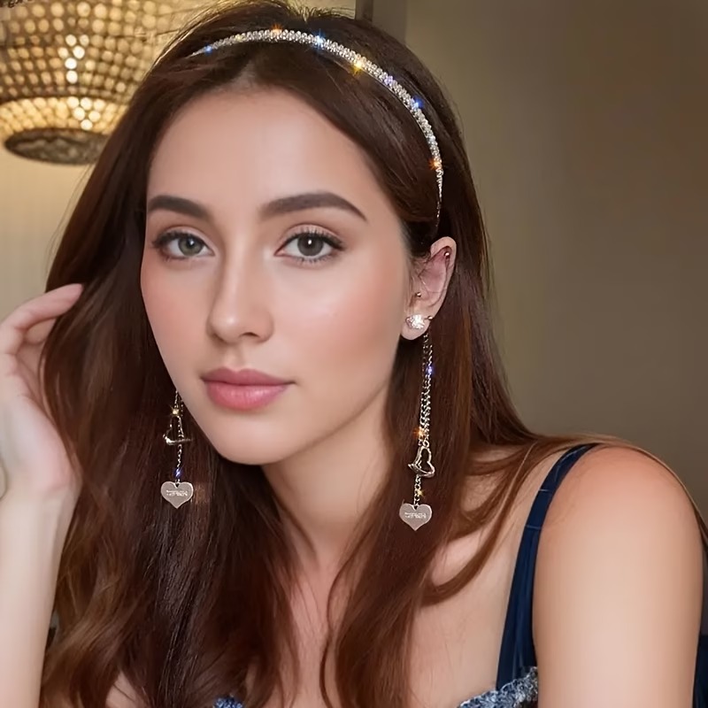 Elegant Peacock Tail Flower Headband – Rhinestone Floral Scarf Hair Accessory
