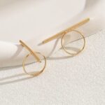Fashionable Geometric Open Rings – Minimalist Gold-Tone Women's Ring Set - Image 5