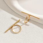Fashionable Geometric Open Rings – Minimalist Gold-Tone Women's Ring Set - Image 3