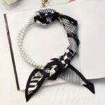 Floral Pearl Headband – Versatile Ribbon Hair & Fashion Accessory - Image 10