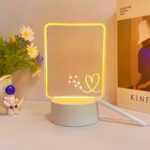 Heart LED Message Board Night Light with Erasable Pen