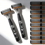 Hip-Hop Style Manual Razor for Men – Reusable Shaving Tool with 12 Replacement Cartridges - Image 14