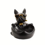 Large French Bulldog Decorative Storage Tray Statue - Image 7
