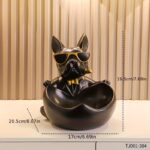 Large French Bulldog Decorative Storage Tray Statue - Image 4