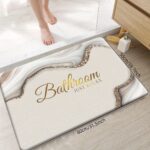 Luxurious Marble Pattern Bathroom Door Mat - Image 8