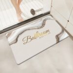 Luxurious Marble Pattern Bathroom Door Mat - Image 2