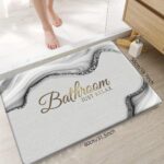 Luxurious Marble Pattern Bathroom Door Mat - Image 3
