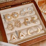 Luxury Elegant Imitation Pearl Earring Set – Moon, Mermaid Tail, Bow & Triangle Fashion Stud Earrings - Image 4