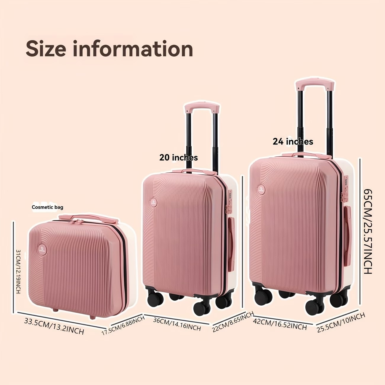 Multi-Piece Suitcase Set – Travel Luggage Combo (16) Multi-Piece Suitcase Set – Travel Luggage Combo - Image 1