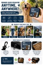 Portable Dog Treat Pouch with Clip & Clear Window - Image 2
