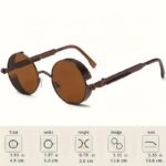 Vintage Round Metal Frame Fashion Sunglasses - Image 2