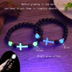Volcano Stone Glow Cross Bracelet - Image 2