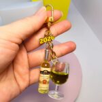 Wine Bottle & Glass Keychain - Image 9
