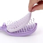 Foldable Self-Cleaning Detangling Hair Brush - Image 5