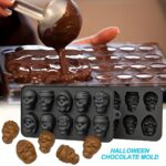 10-Cavity Skull Silicone Ice Cube Mold - Image 3