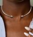 1 Classic Simple Smooth Double Ball Necklace