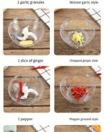 1pc Multifunctional Vegetable Cutter & Garlic Masher – 500/900ml - Image 10