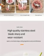 1pc Multifunctional Vegetable Cutter & Garlic Masher – 500/900ml - Image 17