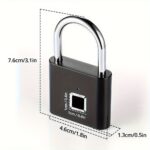 Advanced Fingerprint Smart Padlock – USB Rechargeable Keyless Security Lock - Image 9