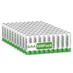 DURNERGY 100PCS AAA Batteries, 1.5V Alkaline High-Performance Dry Batteries, Long-Lasting Power for Remote Controls, Mouse, Keyboard, Flashlights & More