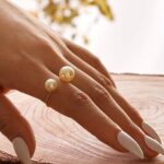Pearl Accent Statement Ring for Women – Elegant Korean & Japanese Inspired Fashion Ring - Image 8