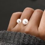 Pearl Accent Statement Ring for Women – Elegant Korean & Japanese Inspired Fashion Ring