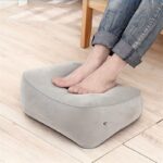 Thickened PVC Air Cushion Footrest, Adjustable Air Support Footstool, Portable Inflatable Foot Pedal for Airplane, Train, Travel, Home & Office